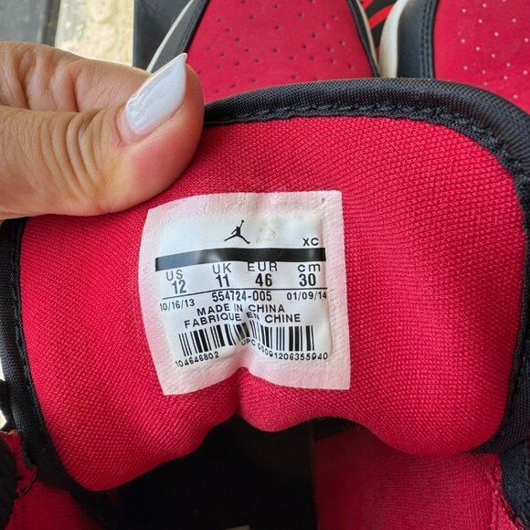 Air Jordan 1 Mid Gym Red Black Men's Size 12 - Lightly Used - Picture 7 of 9